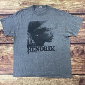 Jimi Hendrix Side Profile Photo With Bandana Men's T Shirt Rock Licensed Xl￼